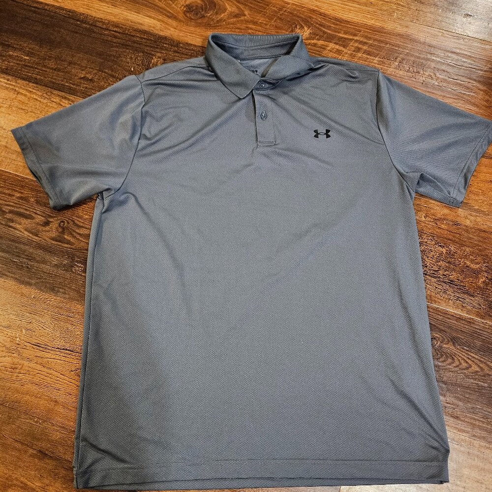 Men's Gray Under Armour Polo